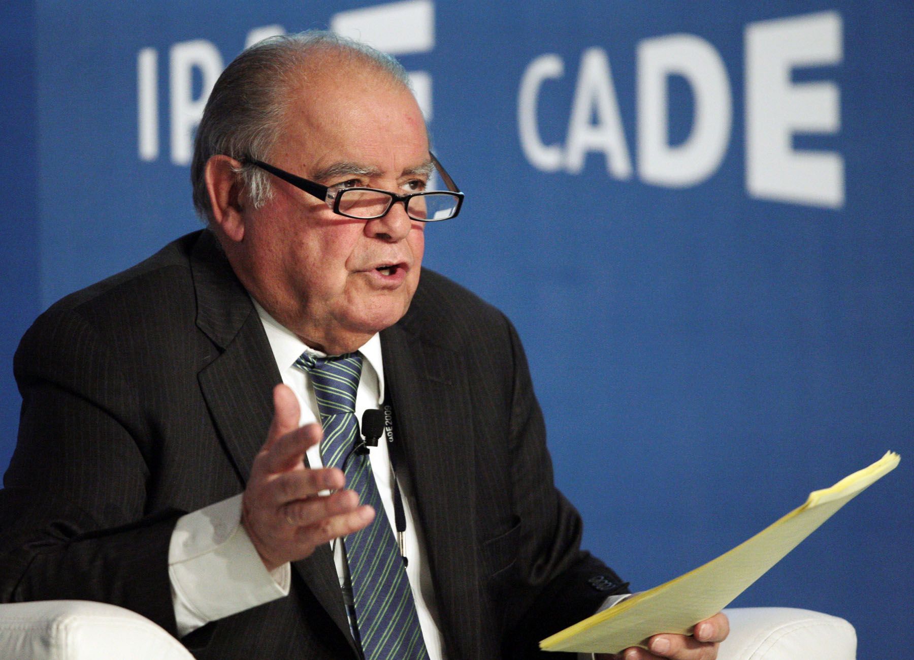 Ex presidente del BID, Enrique Iglesias, participa en Conferencia Anual de Ejecutivos (CADE). en la ciudad de Arequipa.
Foto: ANDINA/Carlos Lezama
