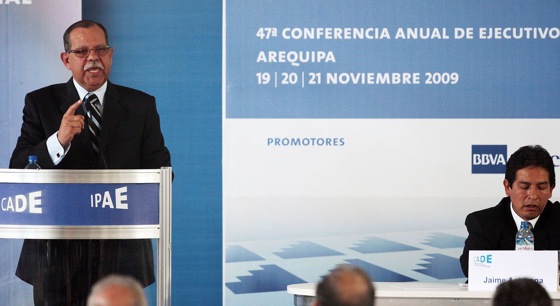 El ministro del Interior, Octavio Salazar Miranda, participa en la Conferencia Anual de Ejecutivos (CADE), en la ciudad de Arequipa.
 Foto: ANDINA/Carlos Lezama.