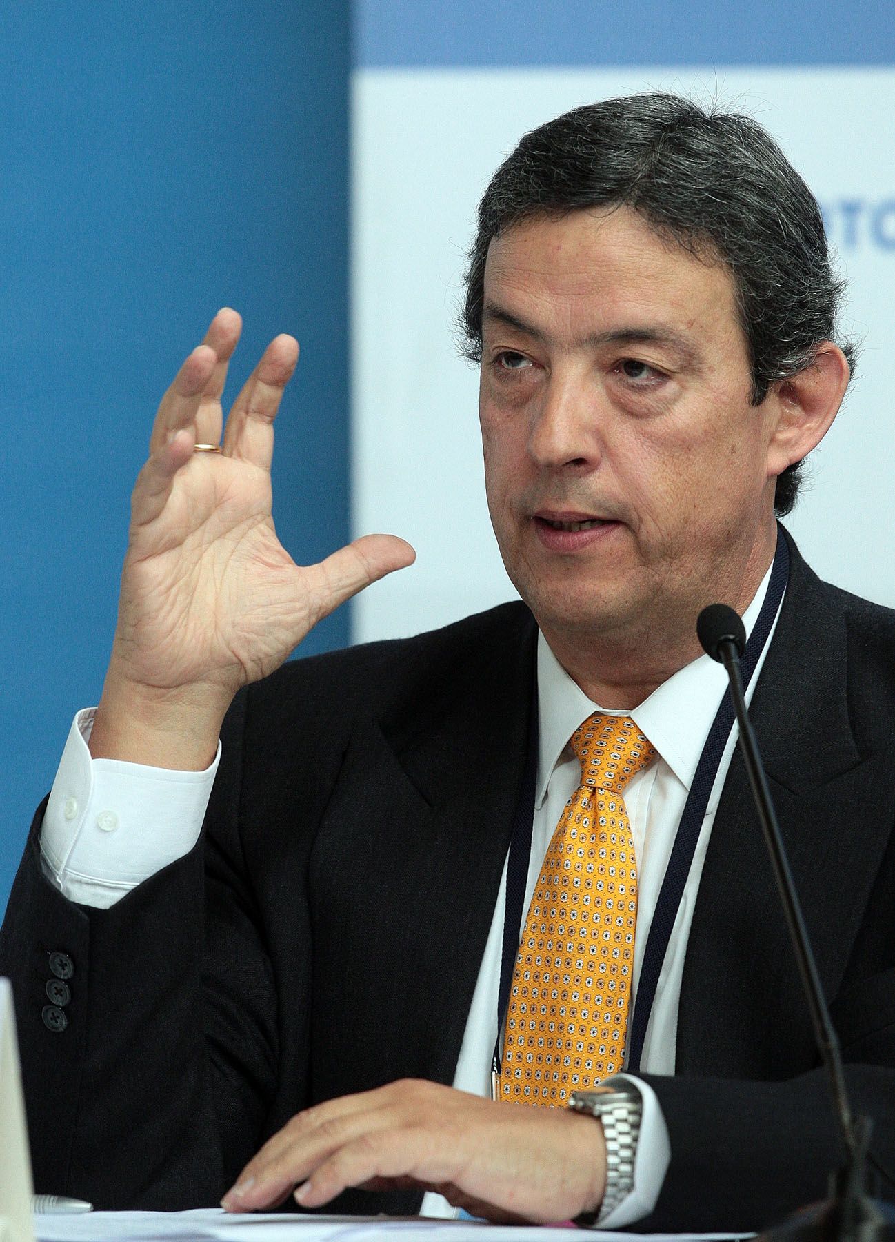 Jose chueca,de VOTORAMIN MITAIS expone en la Conferencia Anual de Ejecutivos (CADE, en la ), organizada por Ipae en la ciudad de Arequipa. Foto: ANDINA/Carlos Lezama