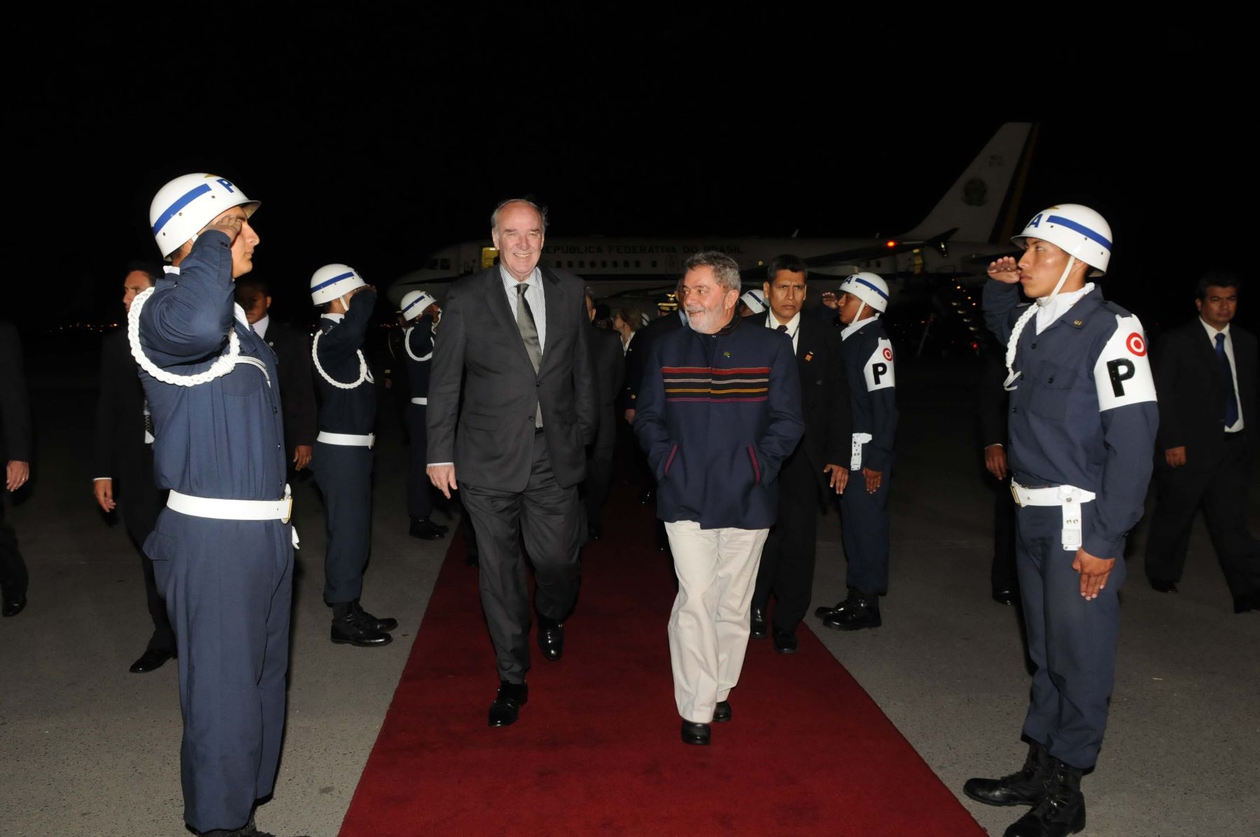 Llegada de presidente brasileño Lula da Silva al Perú:Foto: Cancillería.