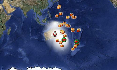 El GPS ayuda a ubicar a Papá Noel y seguir su recorrido de Navidad