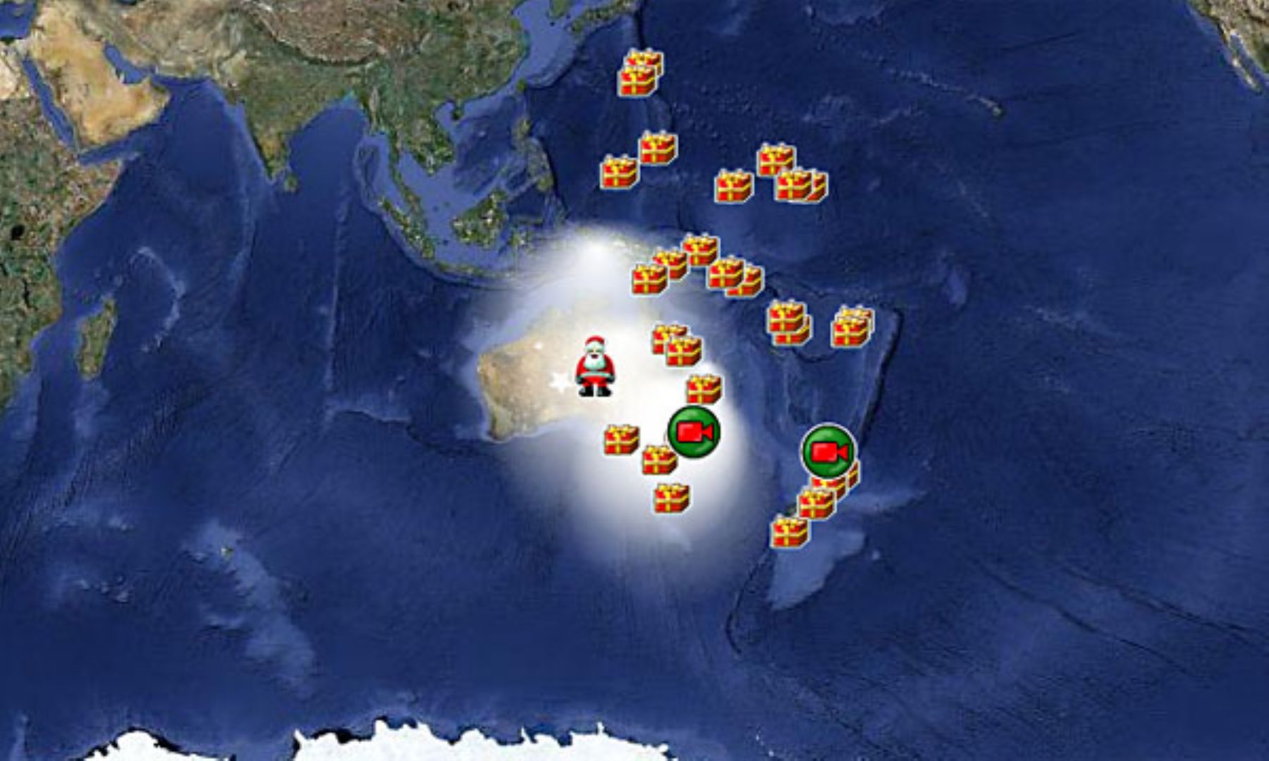 El GPS ayuda a ubicar a Papá Noel y seguir su recorrido de Navidad