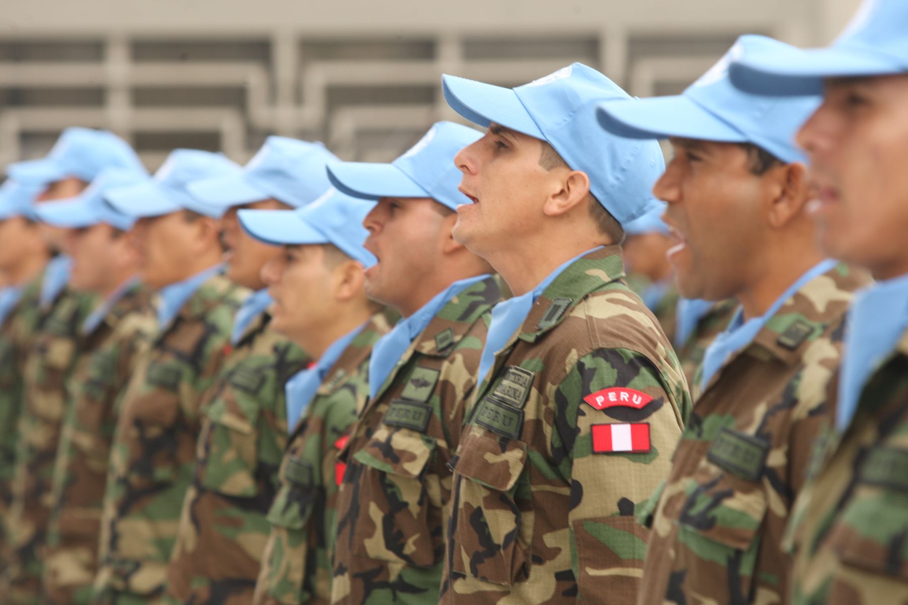 Contingente de "Cascos Azules" de las Fuerzas Armadas. Foto: ANDINA/Archivo