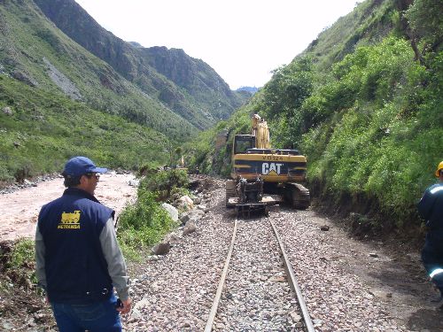 Avanzan trabajos en la vía férrea Cusco-Machu Picchu. Foto: FTSA.