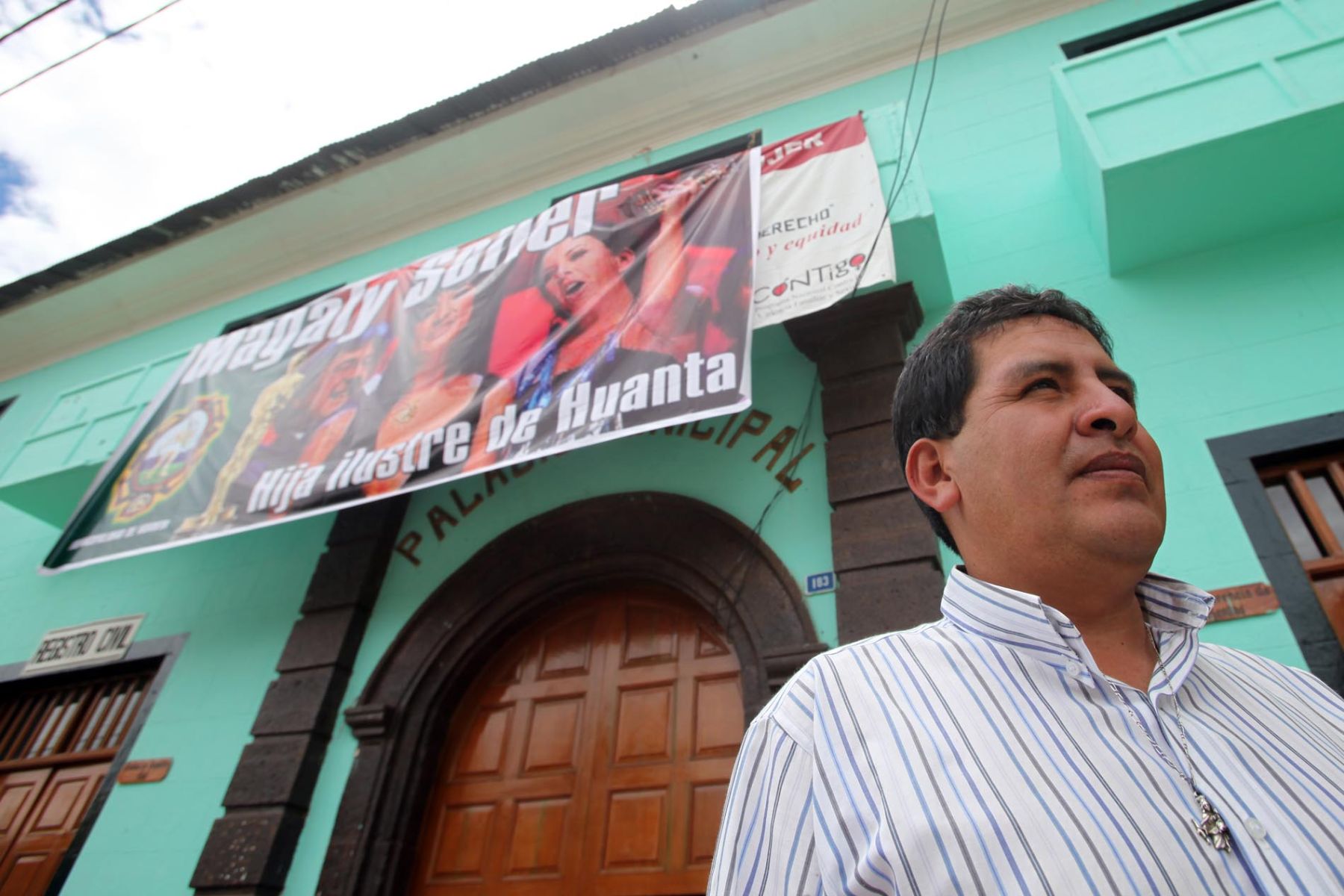 Entrevista al alcalde de Huanta, Edwin Bustíos. Foto: ANDINA / Alberto Orbegoso.