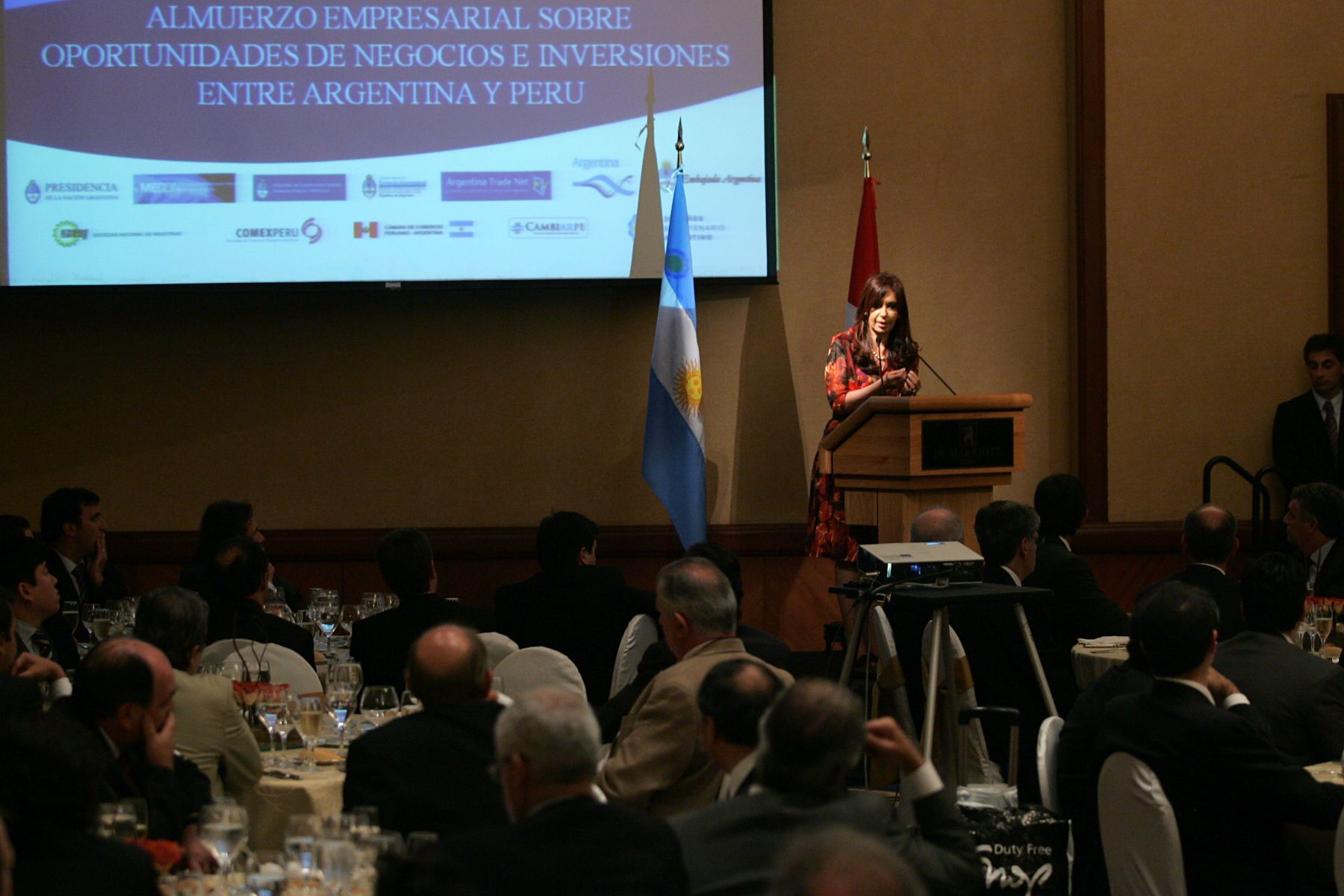 Presidenta de Argentina, Cristina Fernández, participó en la firma de convenio y de la creación del Consejo Empresarial Peruano - Argentino. Foto: ANDINA/Rubén Grández