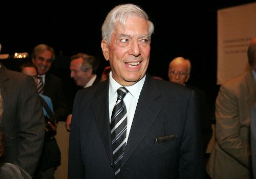 El escritor Mario Vargas Llosa, en la presentación de los ganadores del concurso para la construcción del Museo de la Memoria. Foto: ANDINA/Rubén Grández