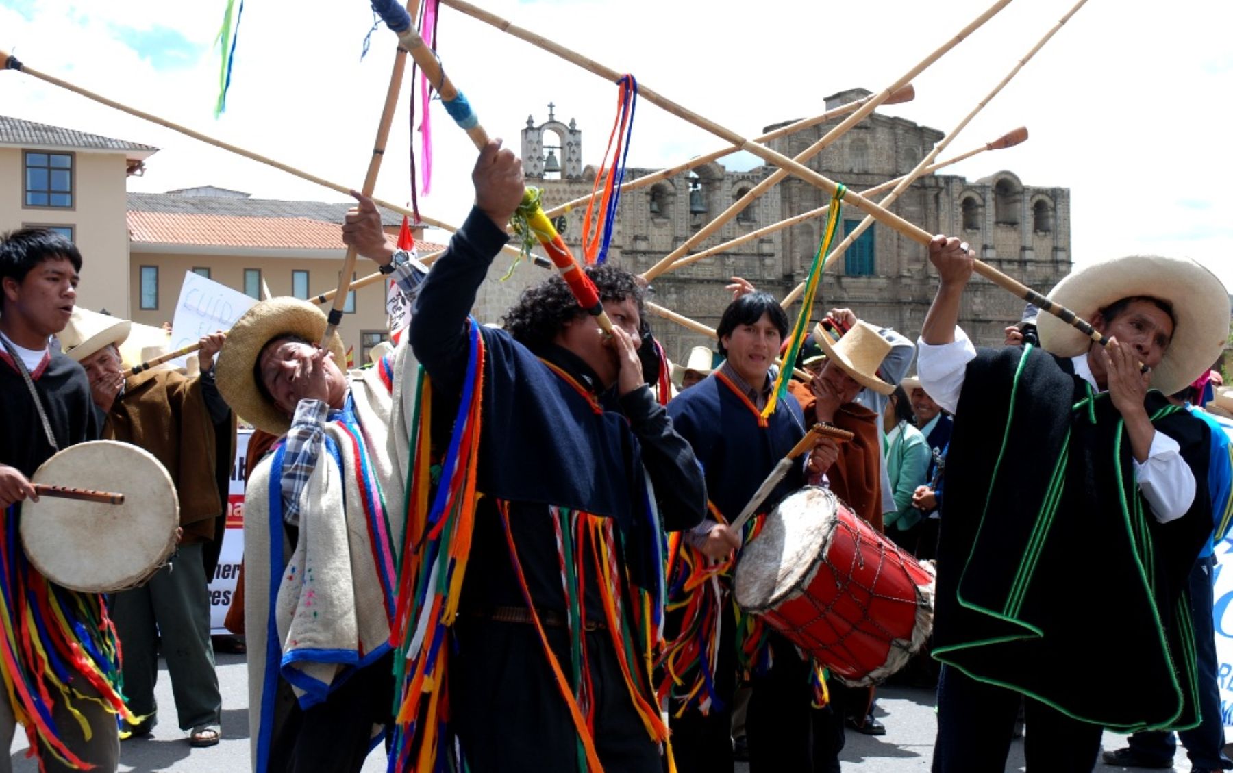 Co cánticos y danzas, Cajamarca celebró el Día Mundial de la Tierra. Foto: ANDINA / Eduard Lozano.