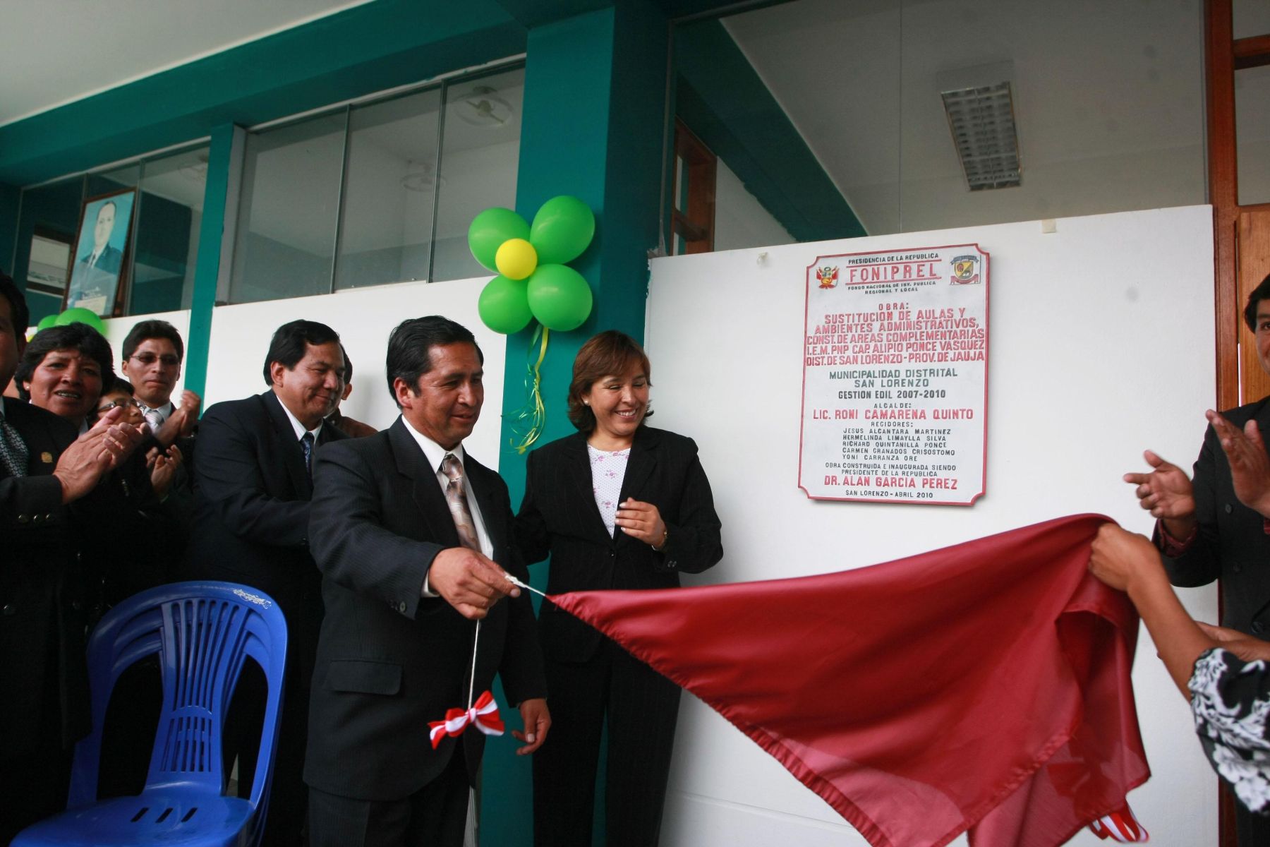 Ministra de la Mujer Nidia Vílchez inauguró colegio en provincia de Jauja con recursos del Foniprel. Foto: Andina/Mimdes.