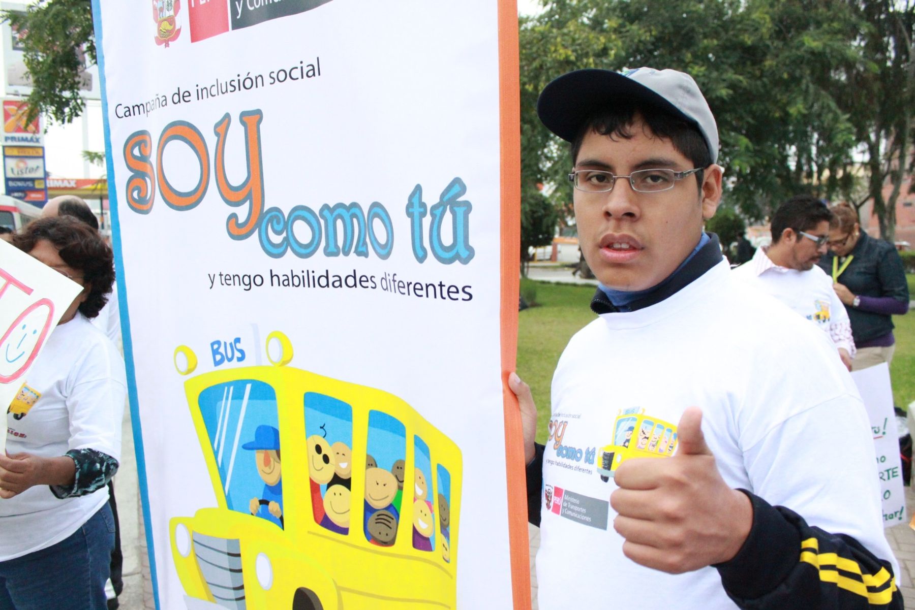 Campaña "Soy como tú" impulsada por Ministerio de Transportes y Comunicaciones, y el Centro Ann Sullivan del Perú. Foto: MTC