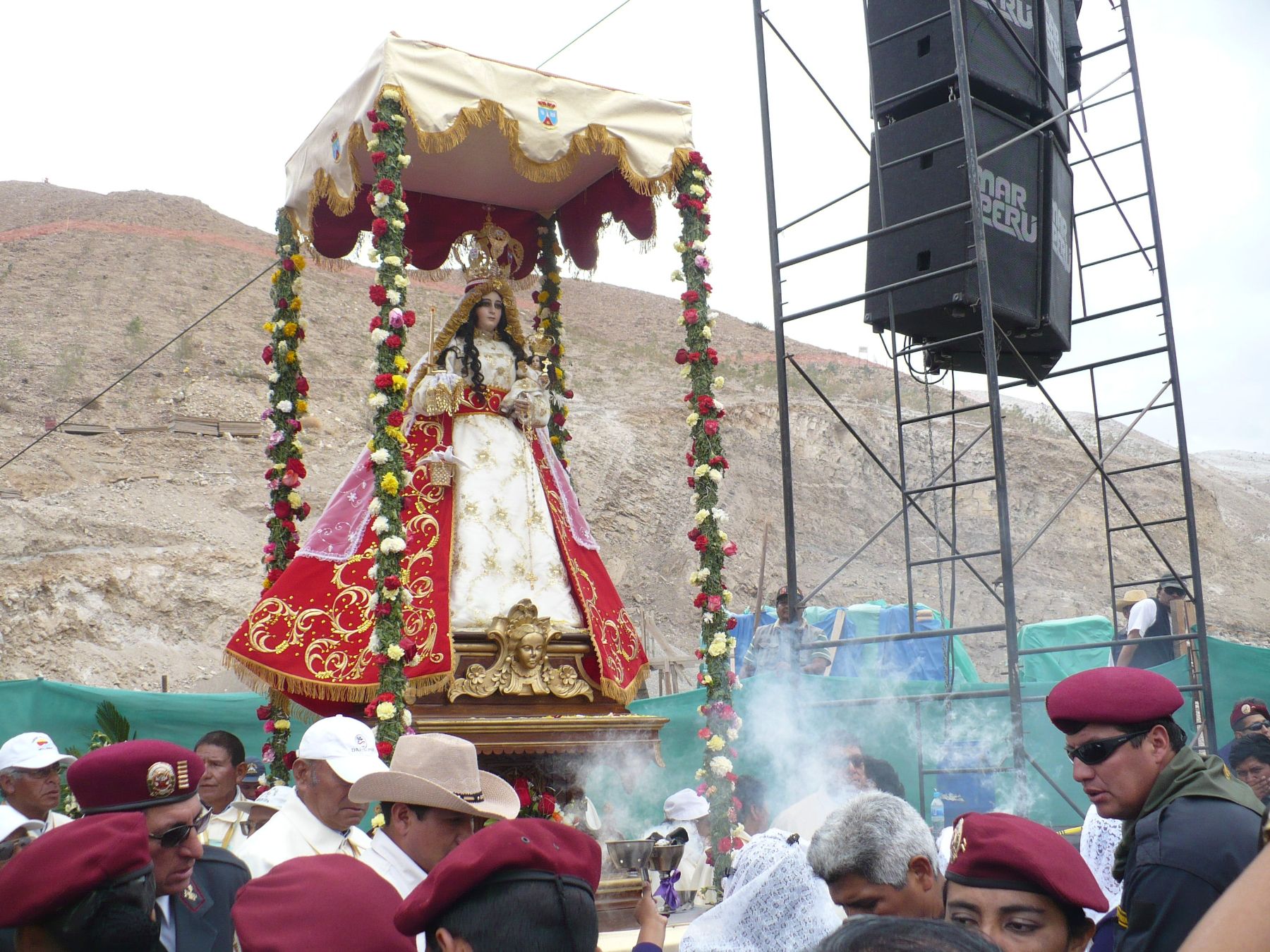 La Virgen de Chapi, patrona de Arequipa, celebra hoy su fiesta religiosa.