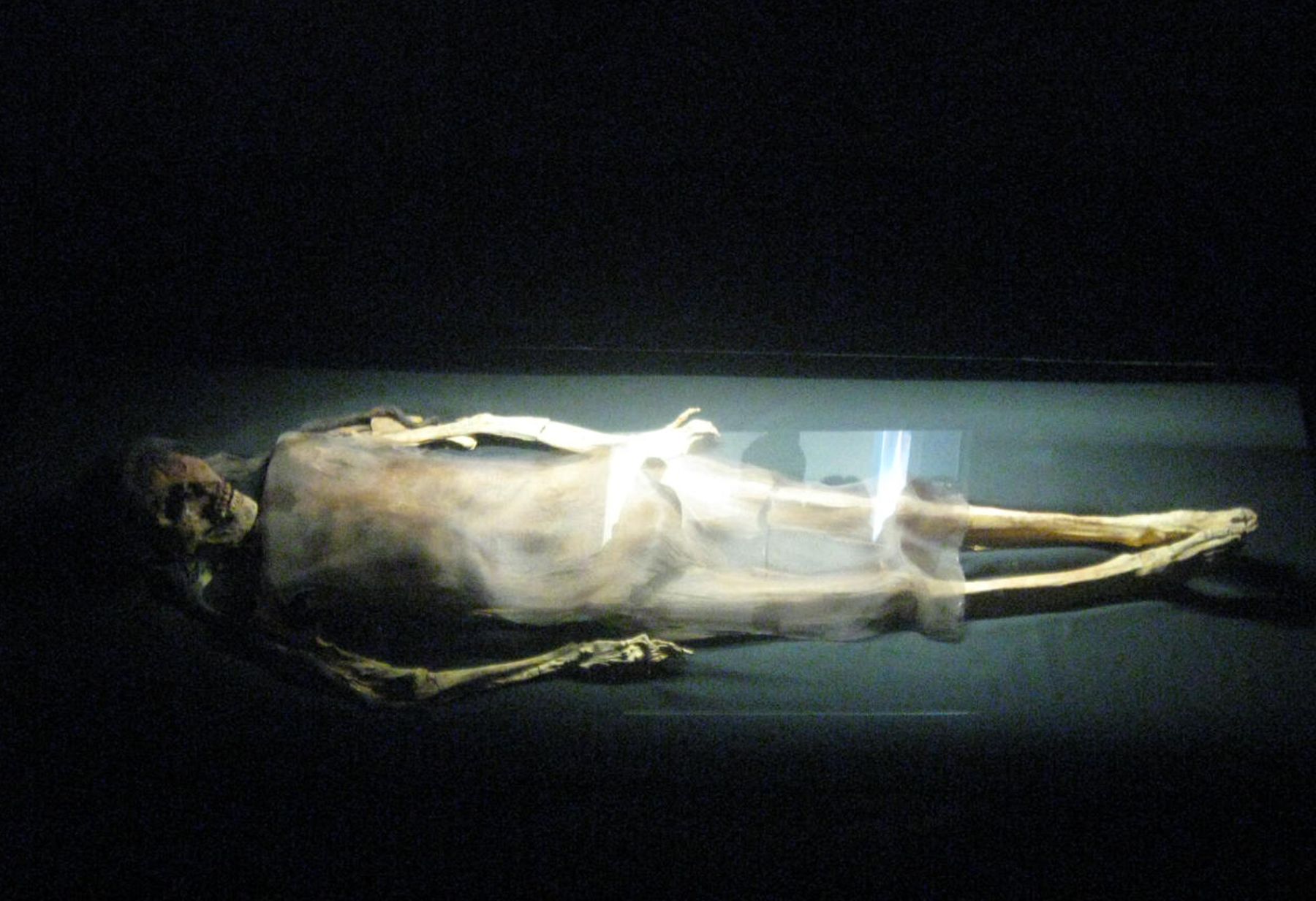Cuerpo momificado de la Señora de Cao, encontrado en la huaca Cao Viejo, que integra el complejo arqueológico El Brujo. Actualmente puede ser contemplado en el Museo de Cao, en Trujillo. ANDINA/Difusión