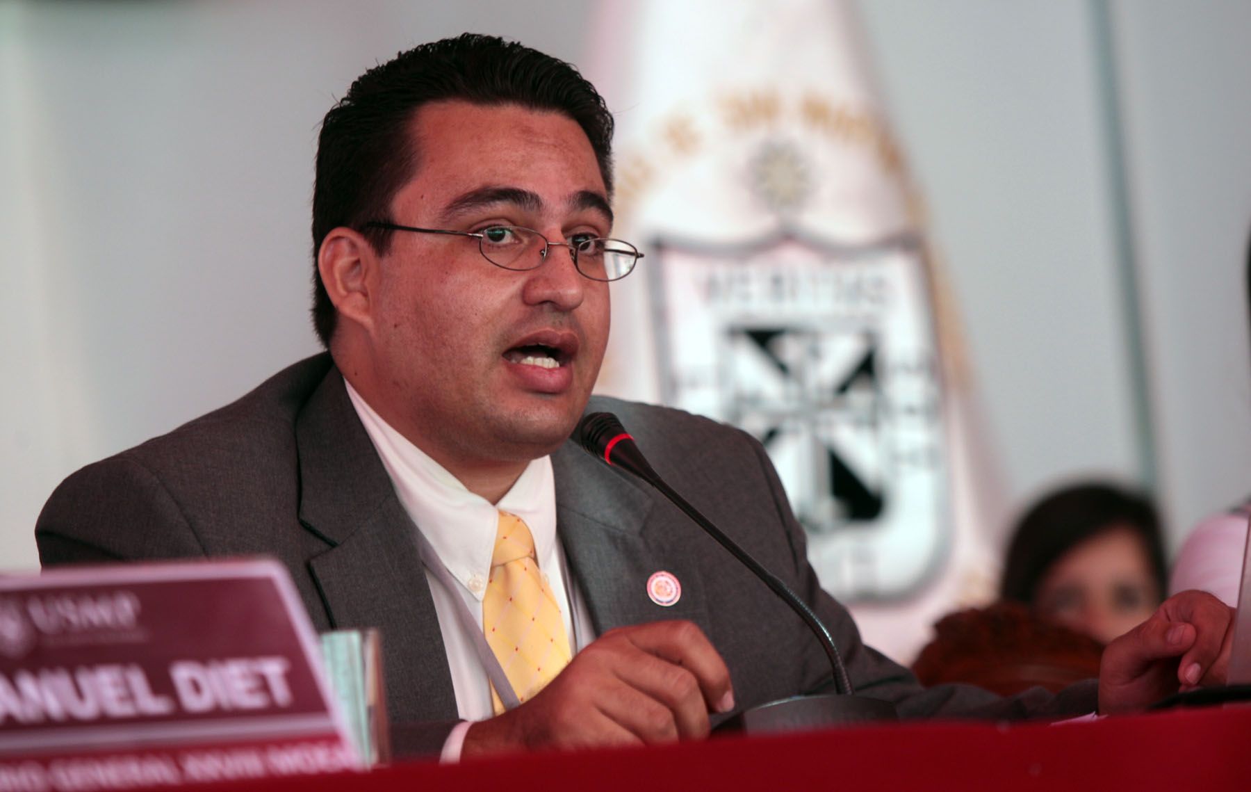 René Abraham Ortíz, Presidente del MOEA, participa en el 28 Modelo de la Asamblea General de la Organización de Estados Americanos (MOEA), Foto: ANDINA/Carlos Lezama