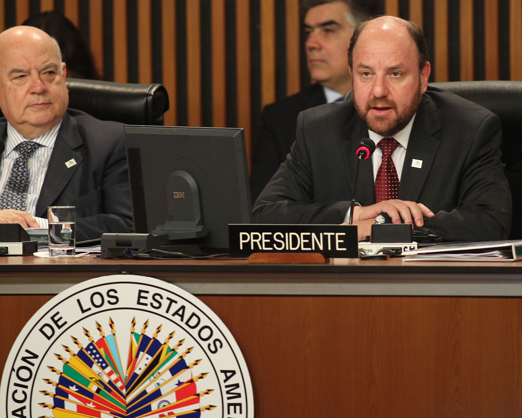 El Canciller de Chile, Alfredo Moreno Charme, en la 40 Asamblea General de la OEA, en el Museo de la Nación.oto: ANDINA/Carlos Lezama