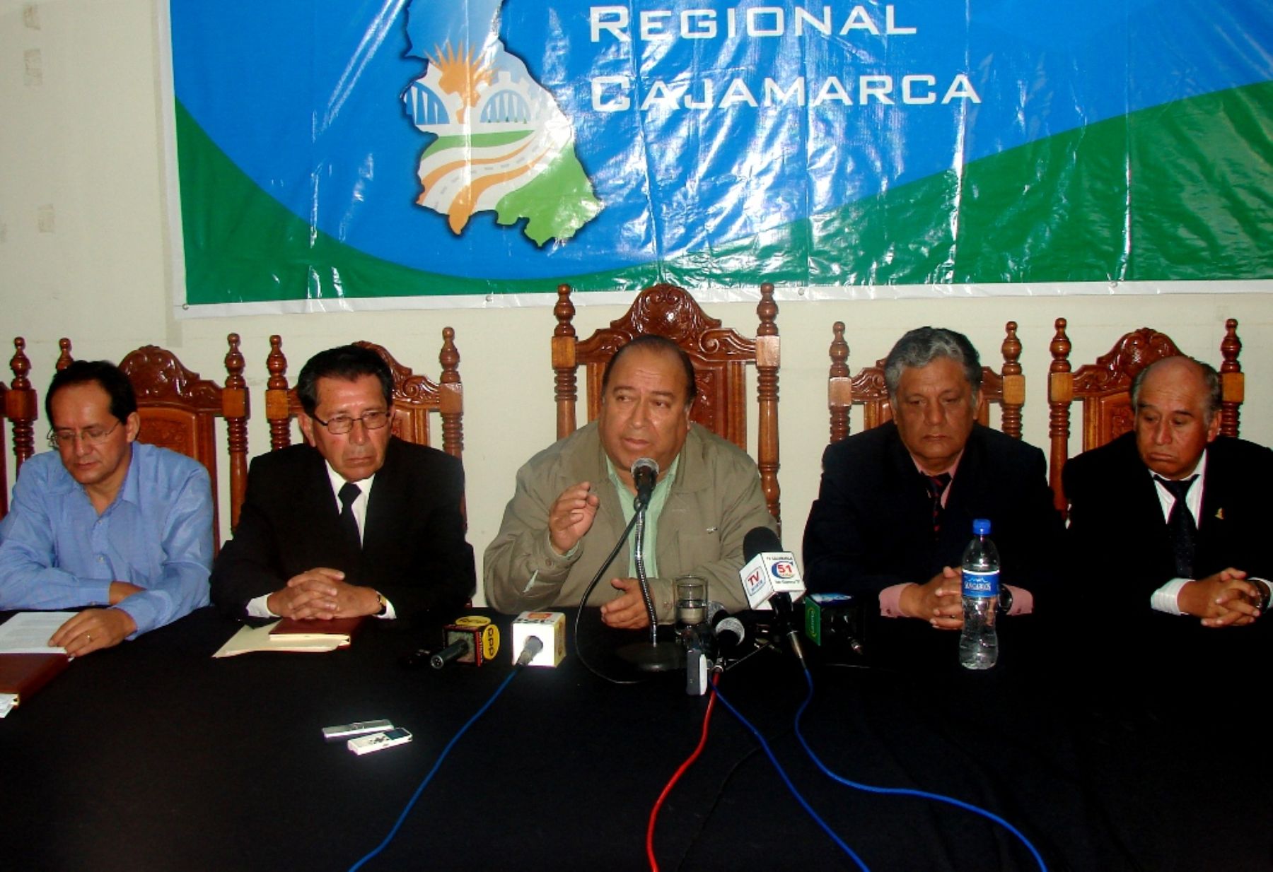 El presidente regional de Cajamarca, Jesús Coronel, dio marcha atrás y renunció a ir por la reelección. Foto: ANDINA / Eduard Lozano.