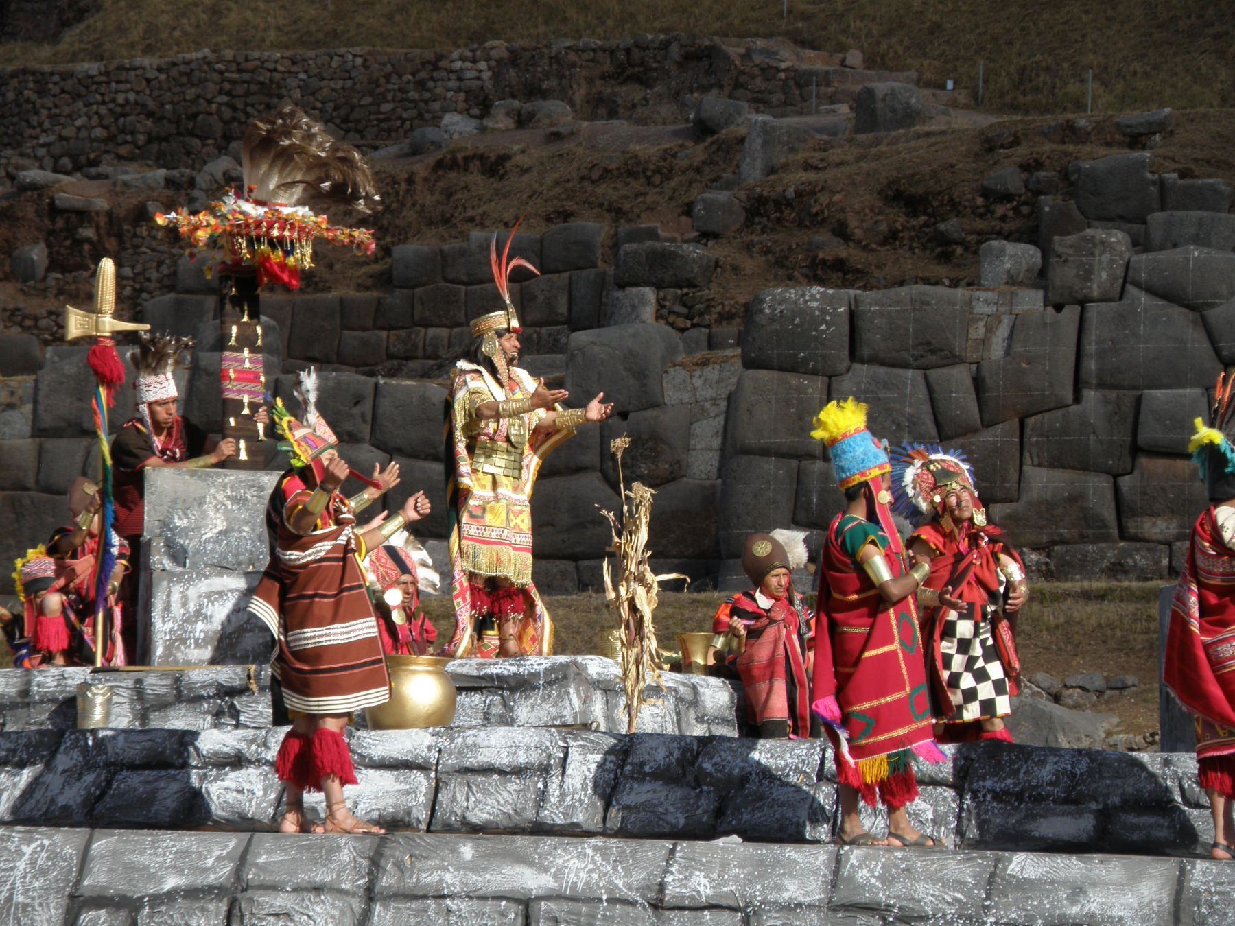 Escenificación del Inti Raymi en la explanada de Sacsayhuamán. Foto: ANDINA / Percy Hurtado.
