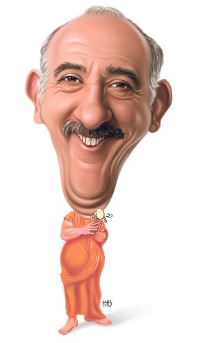 Gianfranco Brero. Caricatura: Tito Piqué