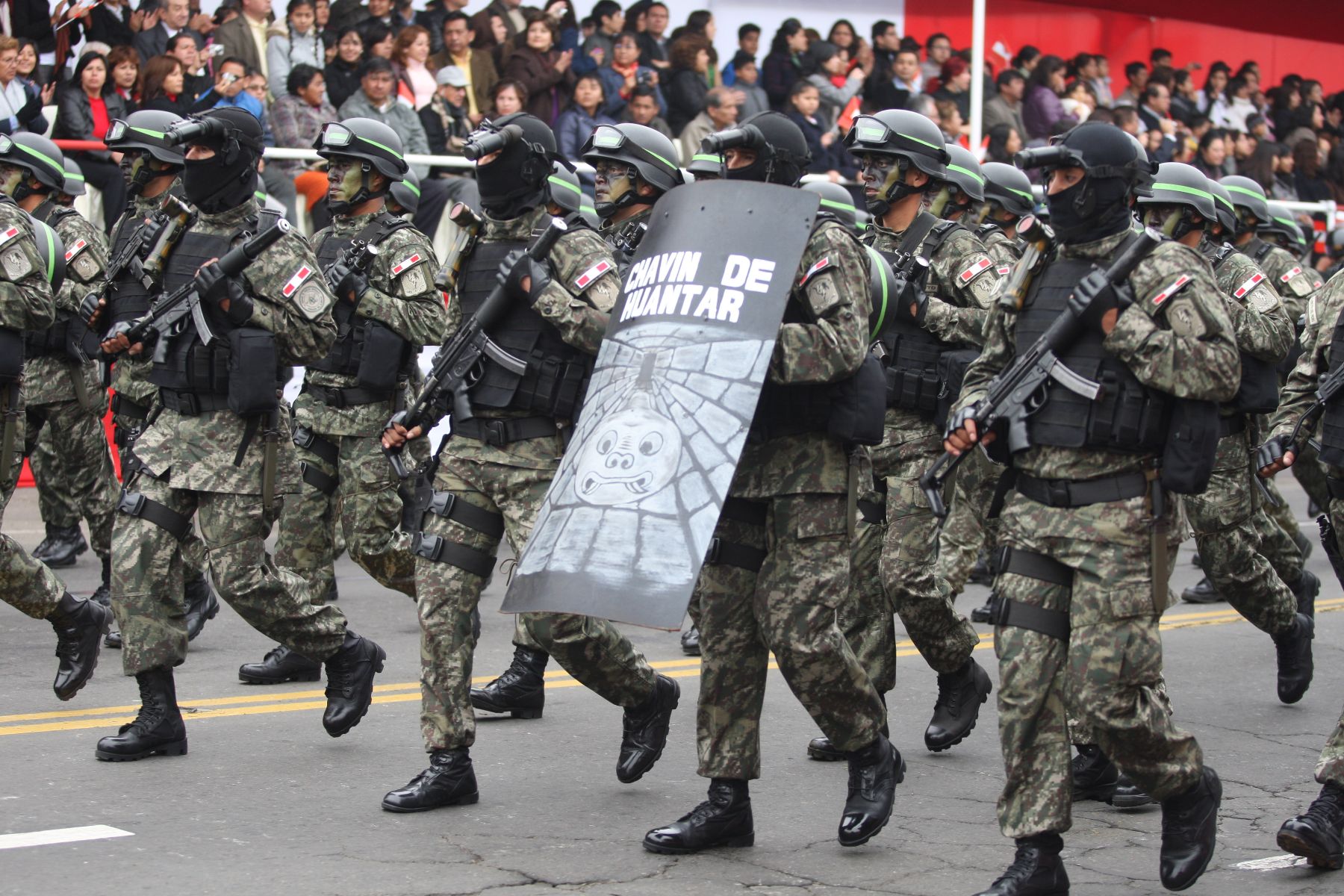 Comandos Chavín de Huántar en la Gran Parada y Desfile Militar. Foto: ANDINA/Gustavo Sánchez.