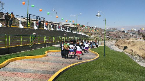 El río Shullcas es el principal afluente que cruza la zona urbana de la ciudad de Huancayo, en Junín. Foto: Municipalidad de Huancayo.