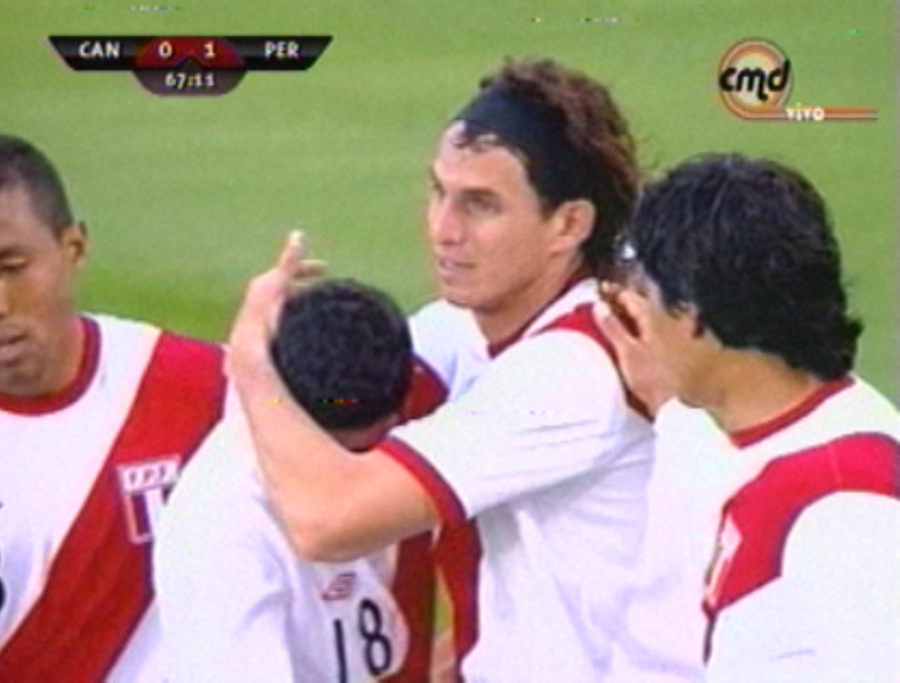 José Carlos Fernández anota el primer gol de Perú ante Canadá. Foto: Captura TV