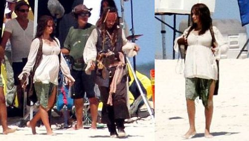 Cómo hará Penélope Cruz para rodar Piratas del Caribe con barriga y lucir el ajustado corset que el filme obliga a su personaje Angélica. (Celebuzz)