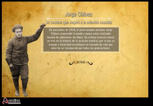 Especial multimedia con animación en 3D sobre Jorge Chávez Dartnell.