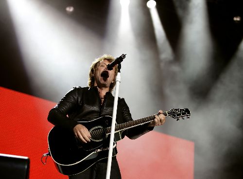 Bon Jovi at San Marcos stadium in Lima, Peru. Photo: ANDINA/Rubén Grández