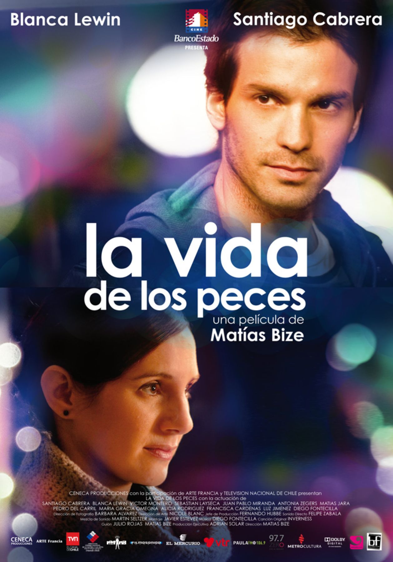 Afiche de la película chilena La vida de los peces, que compite por una nominación al Oscar.