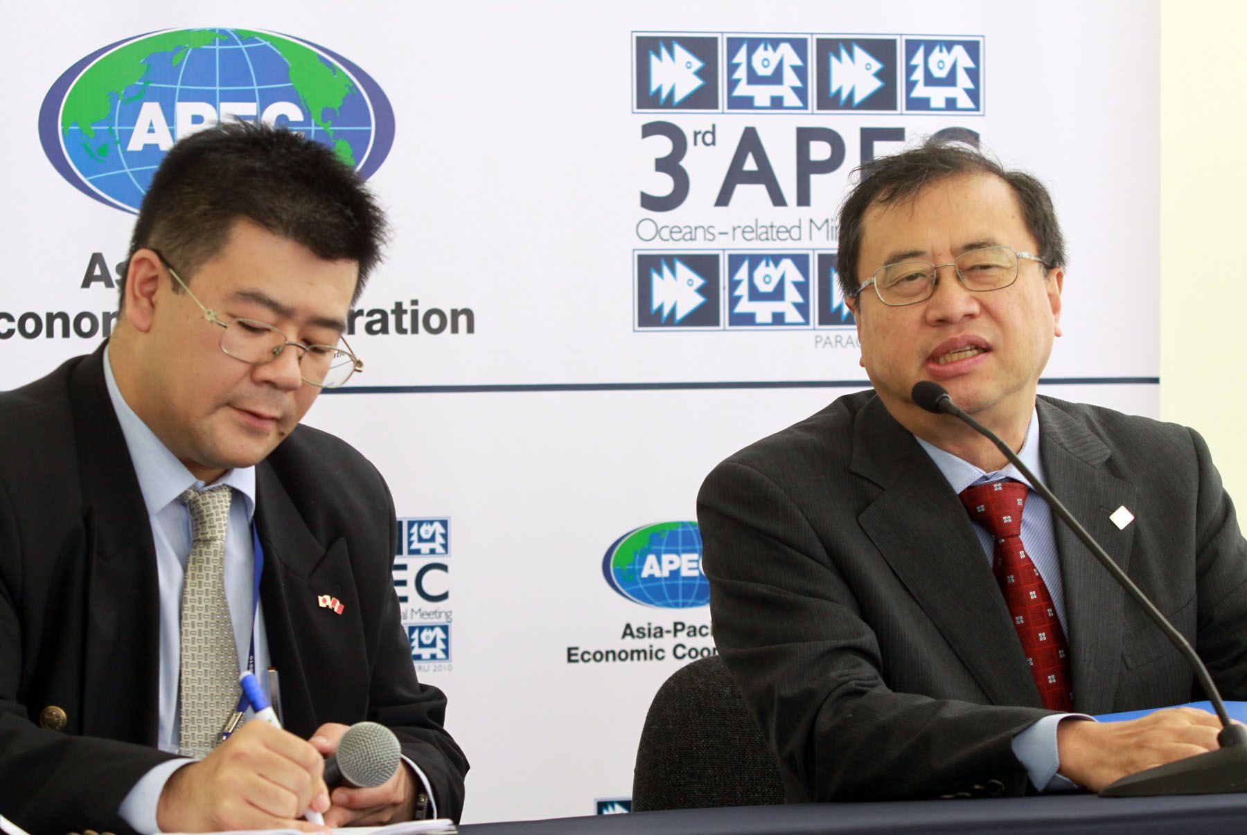 Embajador de Japón en Perú, Shuichiro Megata, en la Tercera Reunión Ministerial del APEC de los Océanos (AOMM3) en la ciudad de Paracas en Ica. 
Foto: ANDINA/Carlos Lezama