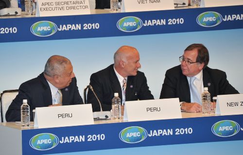 Ministro de Comercio Exterior y Turismo, Eduardo Ferreyros , participa esta mañana  en reunión de ministros de las economías de Apec (Apec Ministerial Meeting) en Japón. Foto: ANDINA / APEC JAPAN 2010