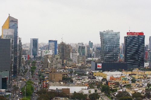 Vista del centro financiero de Lima. ANDINA/archivo