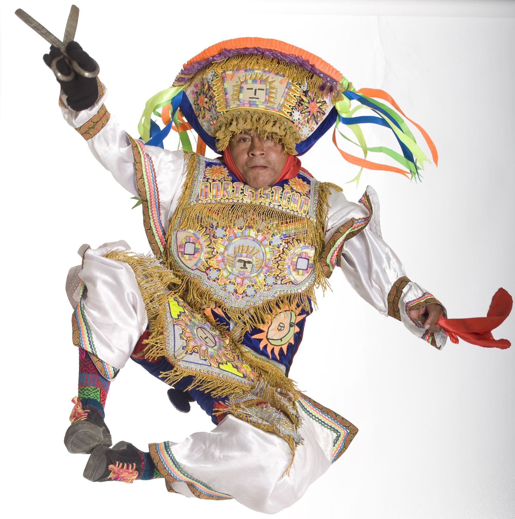 Danzante de tijeras Rómulo Huamaní Jananpa (Qori Sisicha).