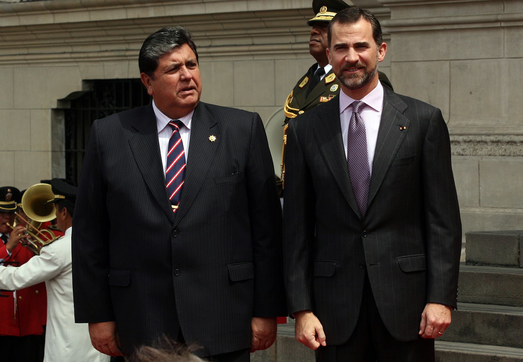 El Presidente Alan García recibe al Principe de Asturias, Felipe de Borbón, en Palacio de Gobierno. 
Foto: ANDINA/Rubén Grández