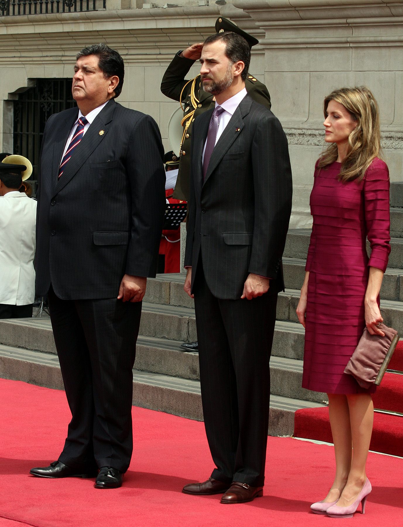 El Presidente Alan García recibe a los Principes de Asturias, Felipe de Borbón y Leticia Ortiz, en Palacio de Gobierno
Foto: ANDINA/Rubén Grández