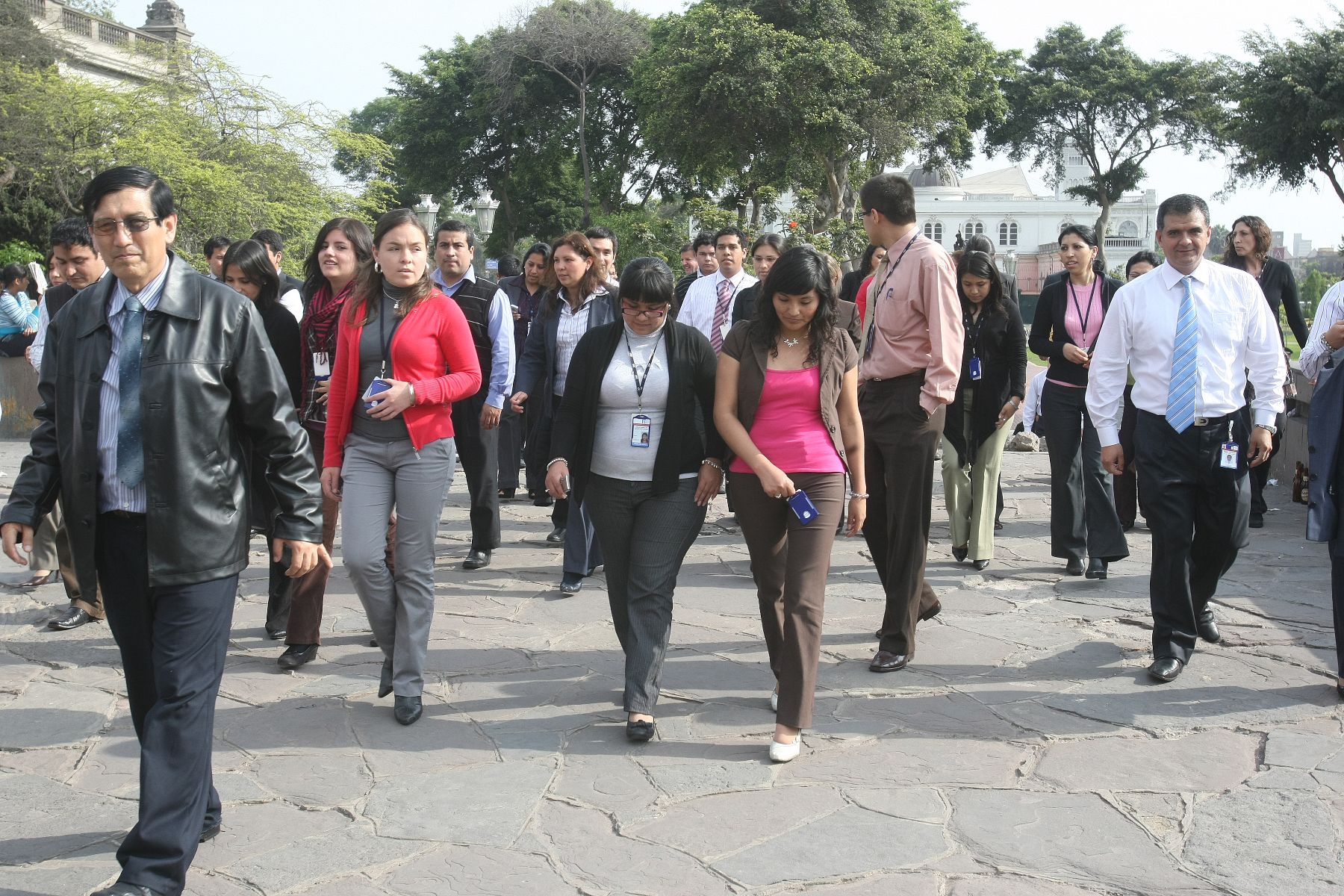 Simulacro de sismo en inmediaciones del Centro Cívico, en el centro de Lima.
Foto: ANDINA/Vidal Tarqui