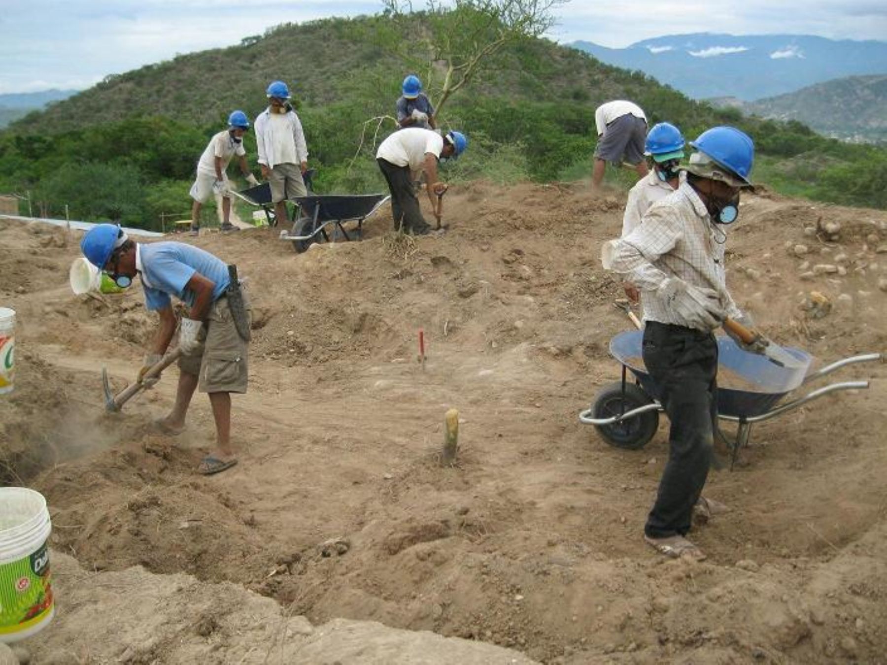 Excavaciones en sitio arqueológico Las Juntas, en la provincia de Bagua, Amazonas. Foto: ANDINA / Alberto Pintado.