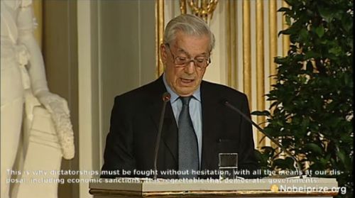 Peruvian novelist Mario Vargas Llosa.