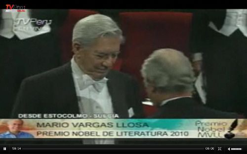 Mario Vargas Llosa recibe Premio Nobel de Literatura.Foto: INTERNET/Medios