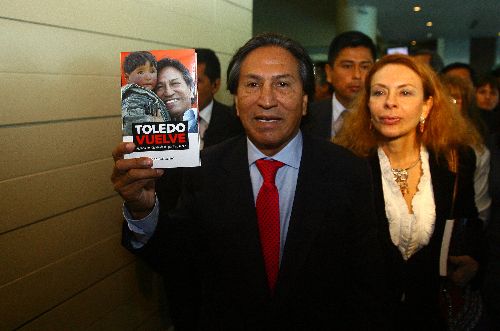 Expresidente Alejandro Toledo y su esposa, Eliane Karp. Foto: ANDINA/archivo.