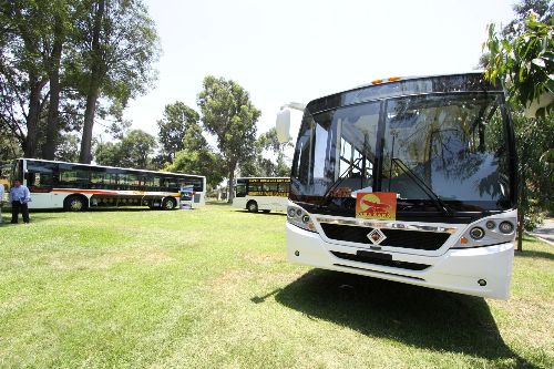 Buses con motor de gas natural. Foto: ANDINA/difusión.