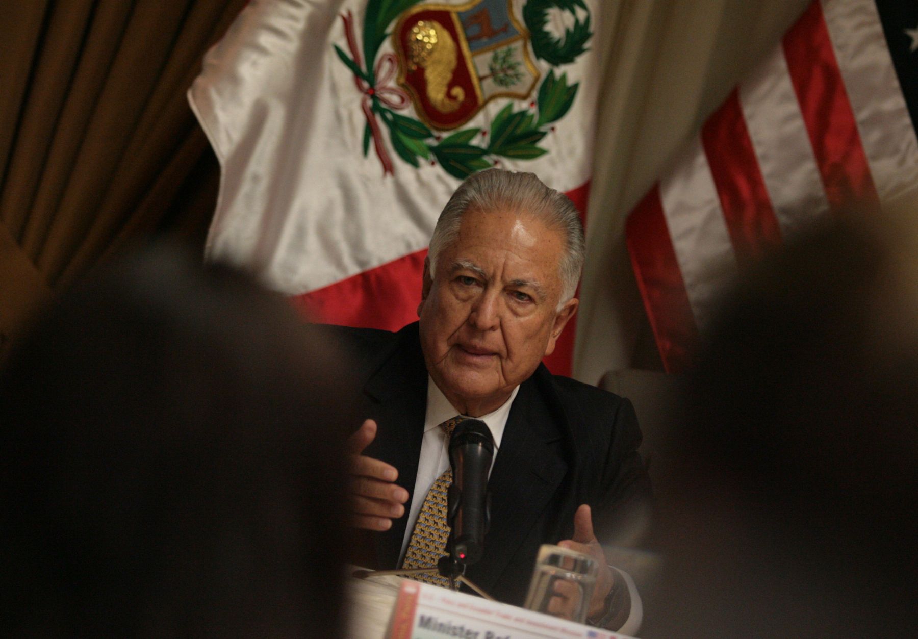 Ministro de Agricultura Rafel Quevedo, durante rueda de prensa en  hotel del distrito de San Isidro. Foto: ANDINA/Cesar García