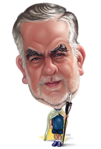 Alonso Cueto. Caricatura: Tito Piqué