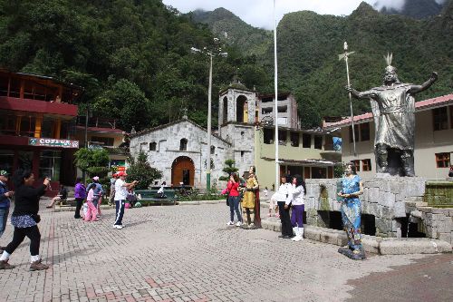 Plaza Manco Cápac del distrito de Machu Picchu, en Cusco. Foto: ANDINA / Percy Hurtado.