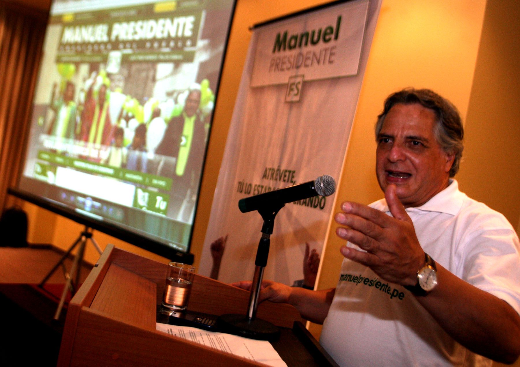 Manuel Rodríguez Cuadros, ex candidato presidencial por Fuerza Social. Foto: ANDINA/Gustavo Sánchez.