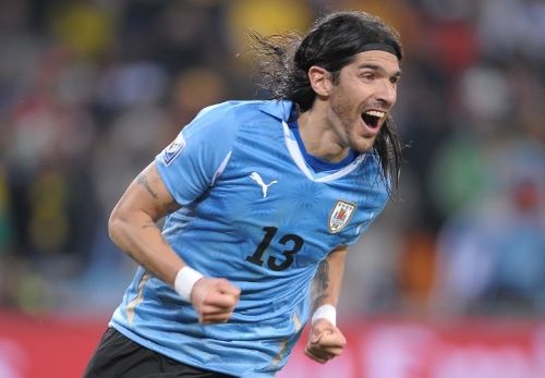 Sebastián Abreu destacó también vistiendo la camiseta de la selección de Uruguay (imagen de archivo). Foto: INTERNET/Medios
