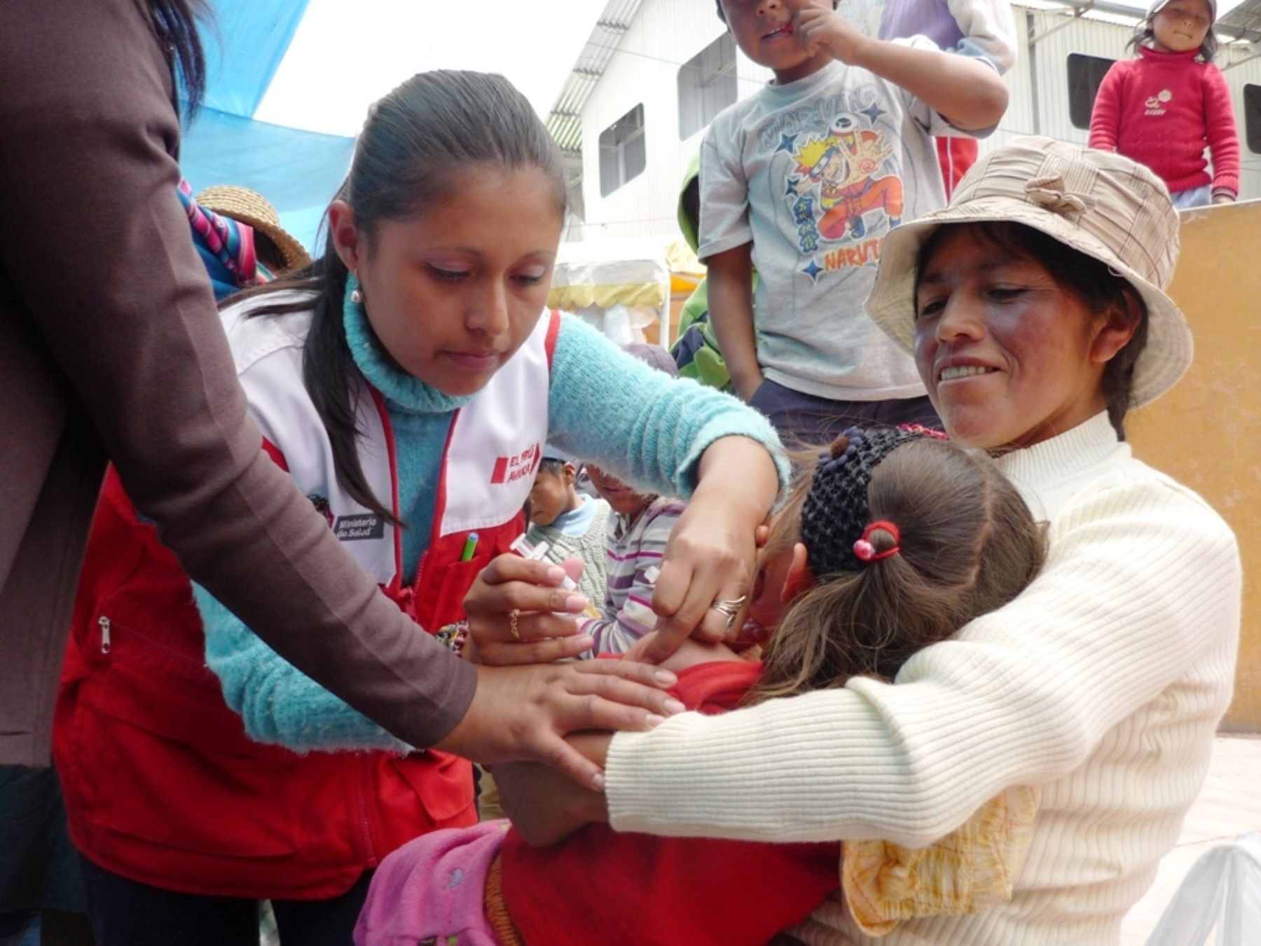 Vacunación contra el sarampión. Foto: ANDINA/Difusión