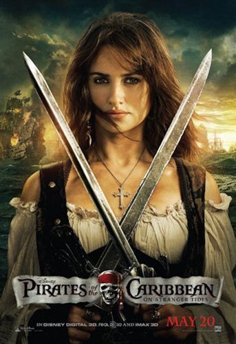 Penélope Cruz tiene su propio afiche en saga Piratas del Caribe.