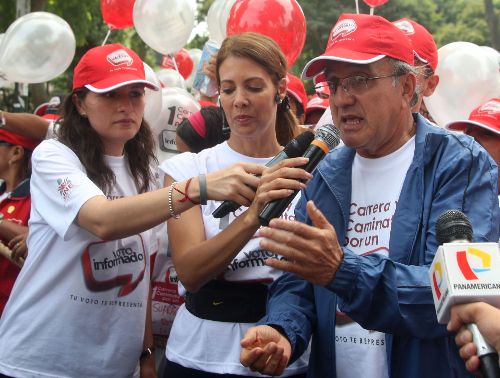 Carrera y caminata por un voto informado.Foto: ANDINA/Héctor Vinces