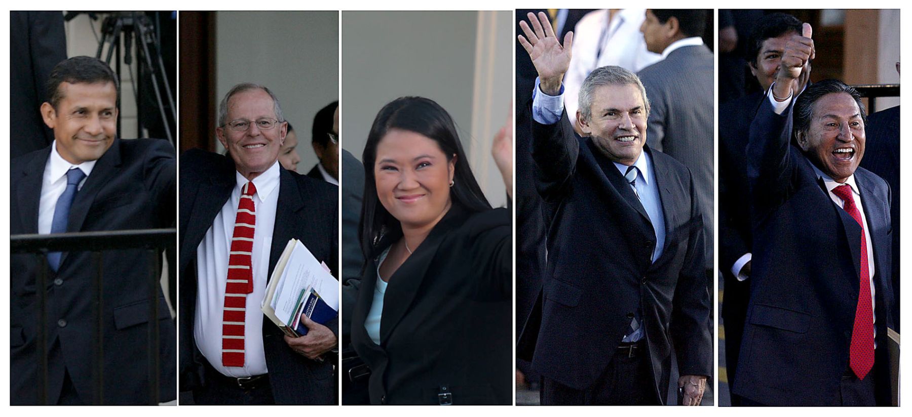 Los candidatos presidenciales que participan en el debate de esta noche en el Hotel Sheraton.Foto: ANDINA/