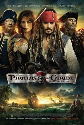 Penélope Cruz, Johnny Depp, Ian McShane y Geoffrey Rush aparecen en el cuarto y último afiche promocional de Piratas del Caribe: En mareas misteriosas.